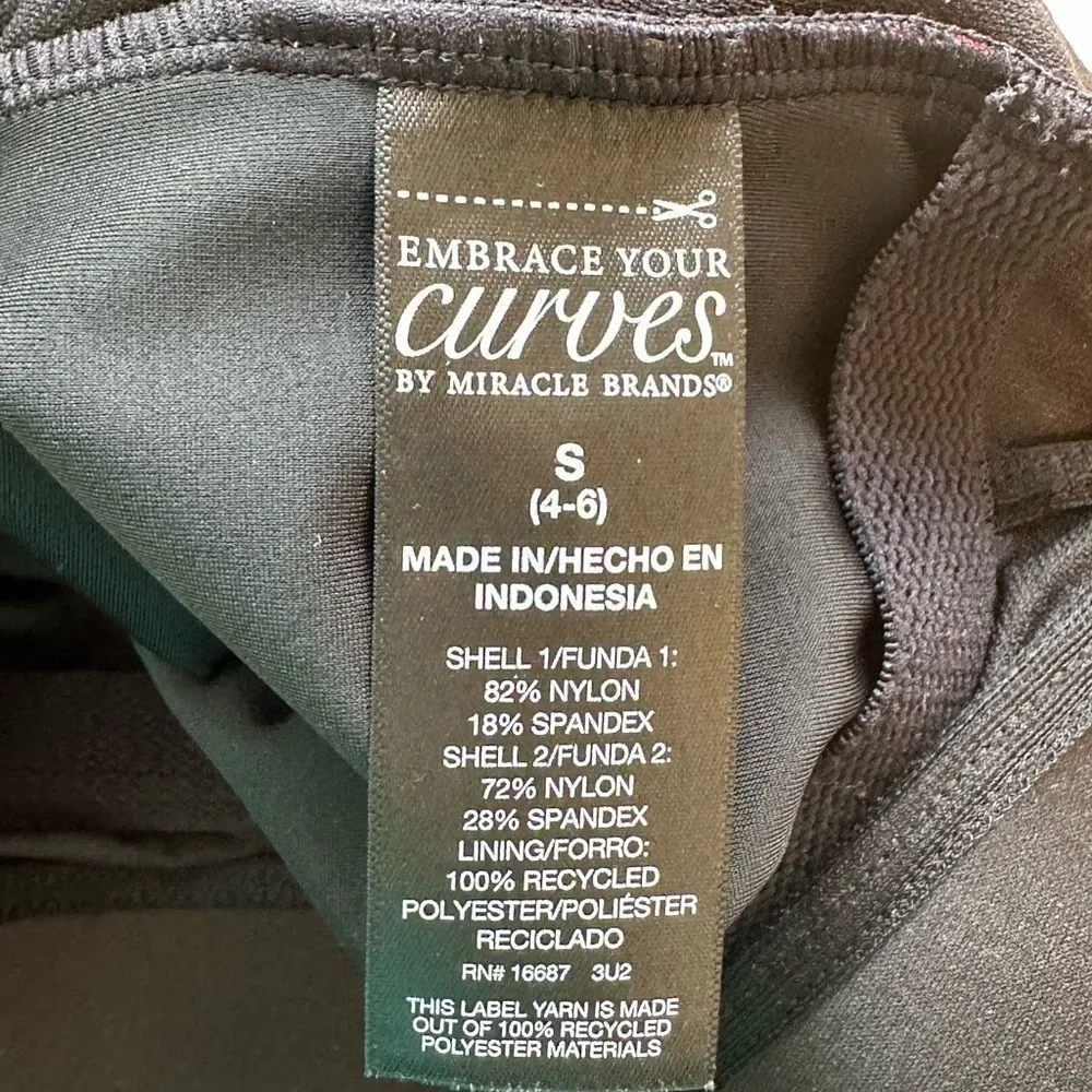 Miracle Brands Embrace Your Curves Georgia One Piece Swimsuit Size Small